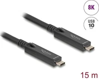 Delock 84258 Aktív optikai usb-c  8k video + adat + pd kábel 15 m kép