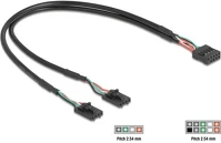 Delock 84513 kábel usb 2.0-s csatlakozóhüvellyel, 2,54 mm, 10 tű a 2 x usb 2.0-s kép