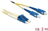 Delock 84610 Lc duplex -> sc duplex m/m adatkábel 2m sárga singlemode os2 kép