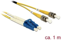 Delock 84611 Lc duplex -> st duplex m/m adatkábel 1m sárga singlemode os2 kép