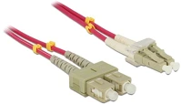 Delock 84682 Lc duplex -> sc duplex m/m adatkábel 3m piros multimode om4 kép