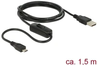 Delock USB 2.0 TYPE-A APA > USB 2.0 Kábel usb 2.0 type-a apa > usb 2.0 micro-b anya shapecable 0,35 m kép