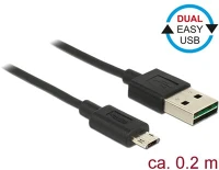 Delock 84804 Easy-usb a -> easyusb micro-b m/m adatkábel 0.2m fekete kép