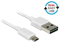 Delock 84808 Usb 2.0 m - microusb 2.0 m adatkábel 2m fehér kép