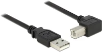 Delock 84810 Usb-a 2.0 -> usb-b 2.0 m/m adatkábel 1.5m fekete egyenes/90° kép