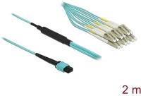 Delock 84872 Mpo -> 12db lc duplex m/m adatkábel 2m kék multi-mode, om3, 50/125µm kép