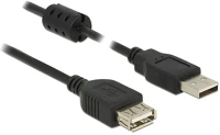 Delock 84883 Usb-a 2.0 - usb-a 2.0 m/f adatkábel hosszabbító 1m fekete kép
