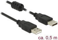 Delock 84888 Kábel -  (usb-a - usb-a, apa/apa, fekete, 0,5m) kép