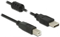 Delock 84899 Usb 2.0 a-b kábel 5.0m - fekete kép