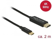 Delock HDMI-HOZ Usb type-c koax kábel hdmi-hoz (dp alt mode) 4k 60 hz 2 m kép
