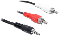 Delock 84942 Jack stereo 3,5mm -> 2db rca m/m audio kábel 3m fekete kép