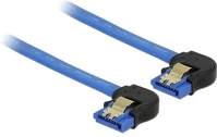 Delock 85096 Sata 3 f/f adatkábel 0.3m kék 90° le kép