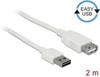 Delock 85200 Easy-usb a -> usb-a 2.0 m/f adatkábel hosszabbító 2m fehér kép