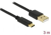 Delock USB 2.0 TYPE-A TO Usb 2.0 kábel a-típusú a type-c 3 m kép