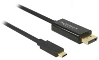 Delock 85255 Usb type-c - displayport (apa-apa) adapterkábel 1m - fekete