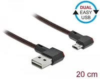 Delock A-TÍPUSÚ Usb kábel usb 2.0 0,2 m usb a micro-usb b fekete kép
