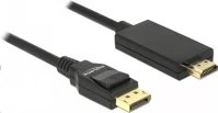 Delock 85316 Displayport 1.2 > hdmi kábel 4k passzív, 1m, fekete kép