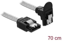 Delock 85347 Sata3 -> sata3 m/m adatkábel 0.7m átlátszó egyenes/90` le kép