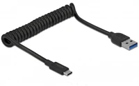 Delock 85349 Usb kábel 1,2 m usb 3.2 gen 2 (3.1 gen 2) usb a usb c fekete kép