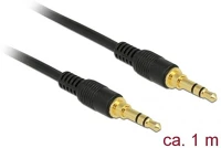 Delock 85547 jack stereo 3,5mm (3pin) -> jack stereo 3,5mm (3pin) m/m audio kábel 1m kép