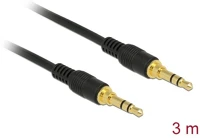 Delock 85551 Sztereó jack kábel 3,5 mm 3 tűs férfi > férfi 3 m fekete kép