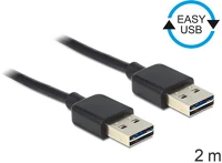 Delock 85556 Easy-usb a -> easy-usb m/m adatkábel 2m fekete kép