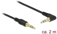 Delock 85568 jack stereo 3,5mm (3pin) -> jack stereo 3,5mm (3pin) m/m audio kábel 2m kép