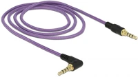 Delock 85611 Jack stereo 3,5mm (4pin) m/m audio kábel 1m lila kép