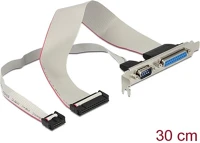 Delock 85644 Slot bracket > 1 x parallel, 1 x serial layout: twisted kép