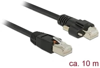 Delock 85672 rj45 cat6a s/ftp -> rj45 cat6a s/ftp m/m adatkábel 10m fekete csavaros kép