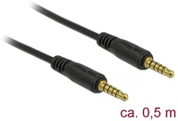 Delock 85695 jack stereo 3,5mm (5pin) -> jack stereo 3,5mm (5pin) m/m audio kábel 0.5m kép