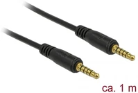 Delock 85696 jack stereo 3,5mm (5pin) -> jack stereo 3,5mm (5pin) m/m audio kábel 1m kép