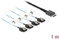 Delock 85829 Oculink sff-8611 -> 4db sata m/f adatkábel 0.5m kép