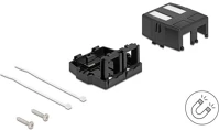 Delock 85842 Keystone felületre épített doboz 2 port mágneses gombbal, fekete színű kép