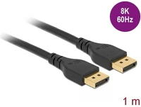 Delock 85909 Displayport 1.4 -> displayport 1.4 m/m video kábel 1m fekete kép