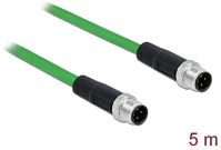 Delock 85920 M12 4pin d-code -> m12 4pin d-code m/m adatkábel 5m zöld tpu kép
