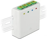 Delock 85921 4 x sc simplex vagy lc duplex optikai rostkapcsoló doboz din sínhez kép