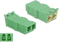 Delock 85927 Kapcsoló párosító lézervédő zárral / borítással lc duplex anya - lc duplex anya 4 db kép