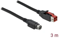 Delock 85947 Powered usb 12v -> mini-din m/m adatkábel 3m fekete pos printers and terminals kép