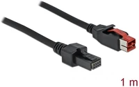 Delock 85950 Powered usb 24v -> pos 2x4pin m/m adatkábel 1m fekete