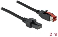 Delock 85951 Powered usb 24v -> pos 2x4pin m/m adatkábel 2m fekete