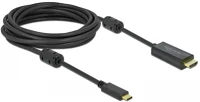 Delock 85972 Video átalakító kábel 5 m usb c-típus hdmi fekete kép