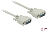 Delock 85976 D-sub 15pin -> d-sub 15pin m/m adatkábel 2m fehér kép
