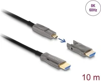 Delock 86005 Hdmi micro d -> hdmi m/m aktív video kábel 10m fekete usb-c™, displayport, hdmi, dvi adapterrel, 8k60hz kép