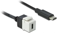 Delock 86399 Usb-c -> usb-c m/f keystone modul 0.25m fehér kép