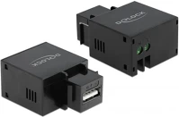 Delock 86506 2,1 a-s, fekete, a-típusú usb töltő portos keystone modul kép