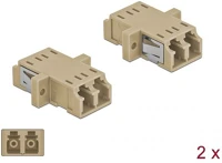 Delock 86535 Lc duplex -> lc duplex f/f adapter bézs multi-mode om1/om2, 2db kép