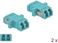 Delock 86536 Lc duplex -> lc duplex f/f adapter kék multi-mode om3, 2db kép