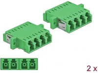 Delock 86539 Lc quad -> lc quad f/f adapter zöld single-mode, 2db kép