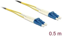 Delock 86545 Lc duplex -> lc duplex m/m adatkábel 0.5m sárga singlemode os2 kép